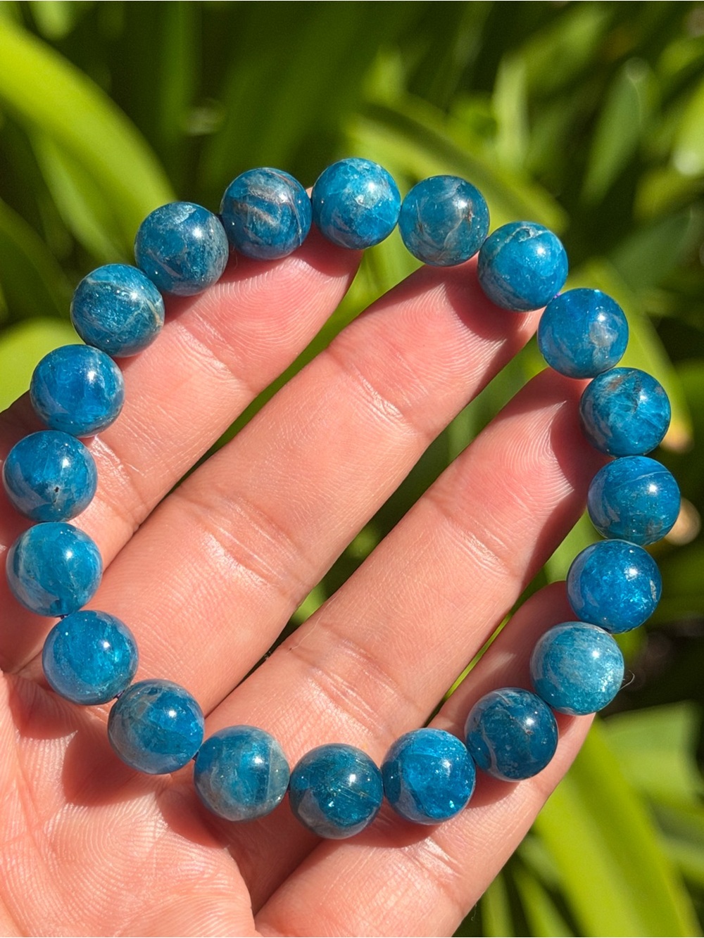 Blue Beaded Stretch Bracelet Palo
